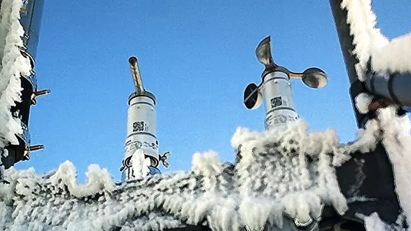 Windsensoren in eisiger Umgebung